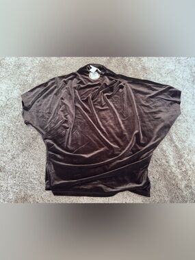 Apricot brown velvet shirt